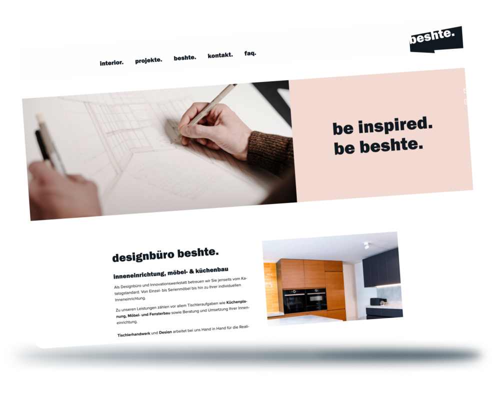 Webseite beshte. Webseite erstellt von bitloft