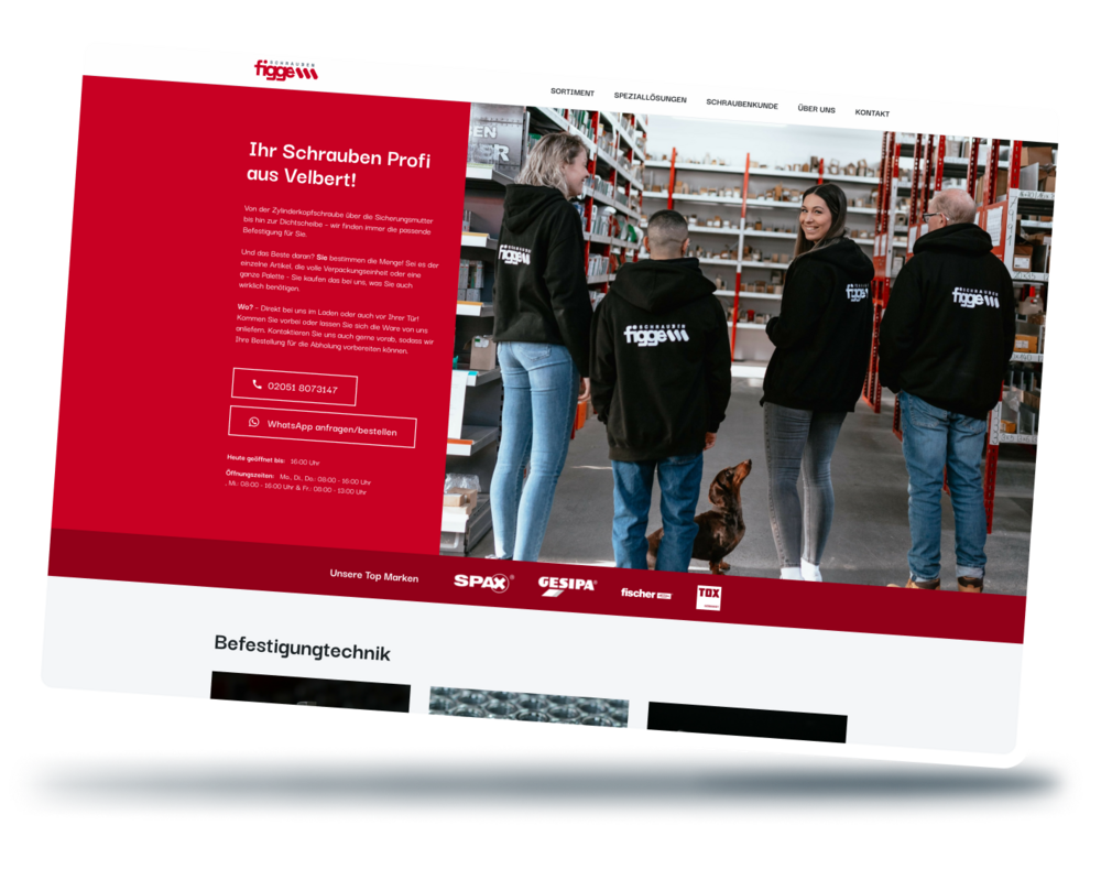 Webseite Schrauben Figge Webseite erstellt von bitloft