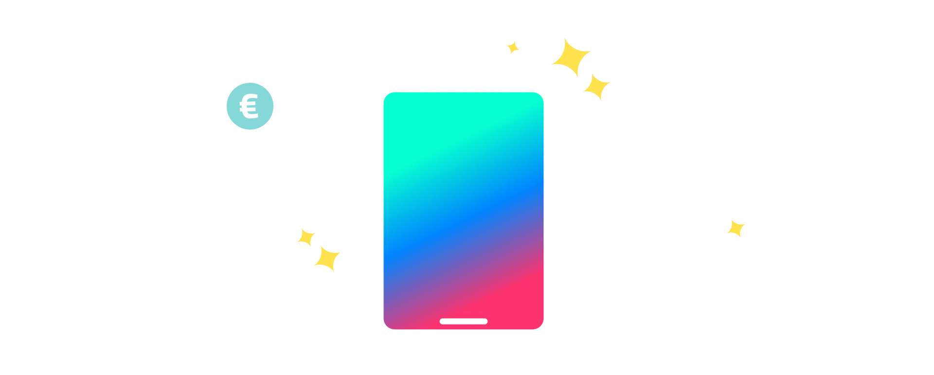 SEA Mobil Gerät mit Shopping Icons