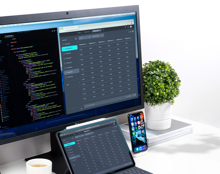 Mobile Lösungen App-Design & Code auf verschiedenen Geräten